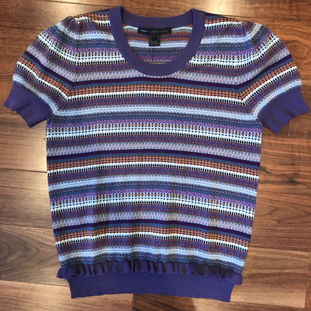 Marc Jacobs stripe ruffle sweater